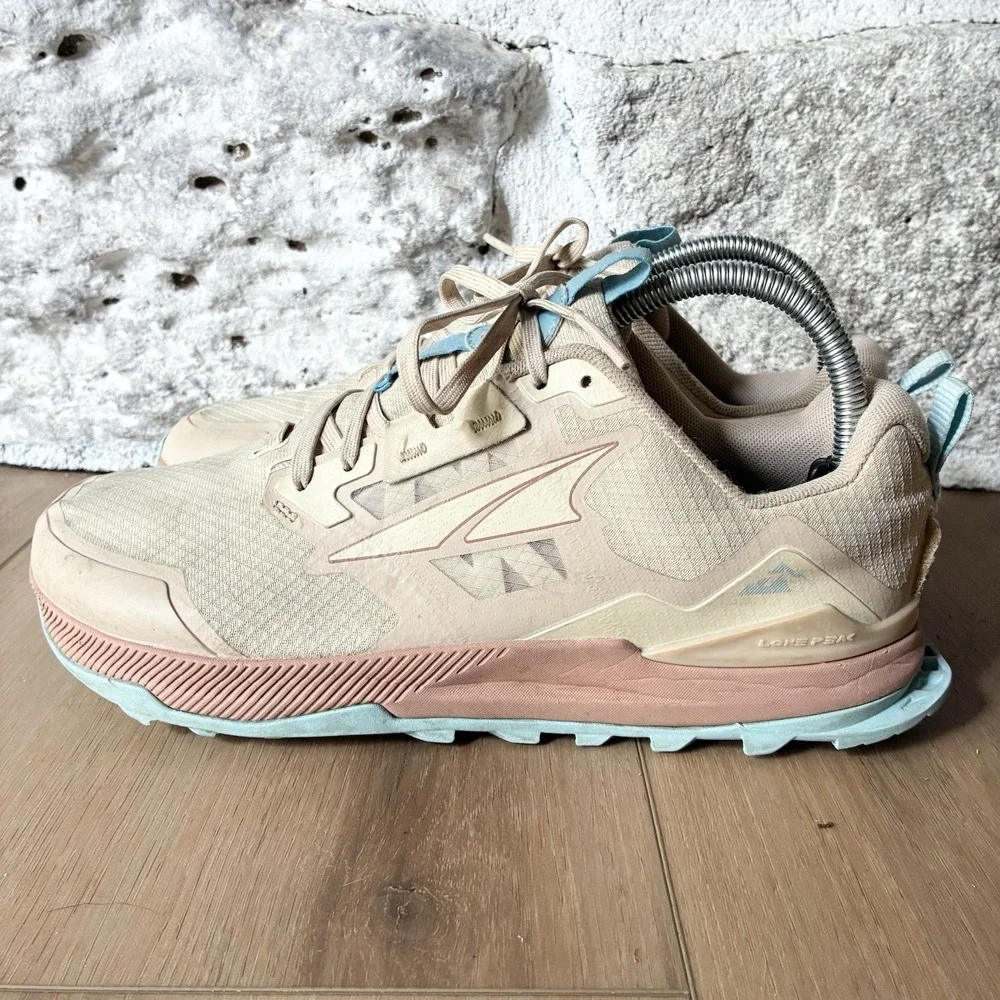 Altra Lone Peak 7 Zero Drop Minimalist Trail Running Hiking Shoes Tan Womens 9